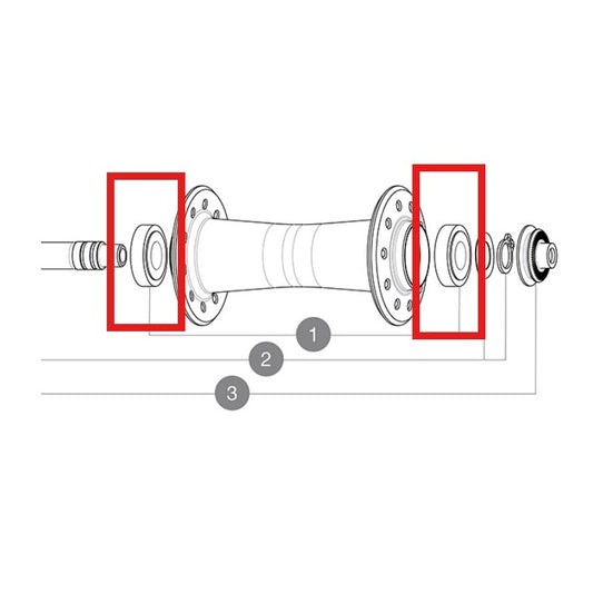 KIT 2 MAVIC BEARINGS 10X22X6 + WAVE WASHER + CLIP