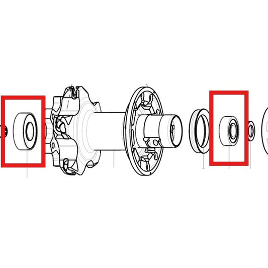MAVIC REAR HUB BEARINGS 9X22X7 (B9) + 12X28X8 (6001) 2015