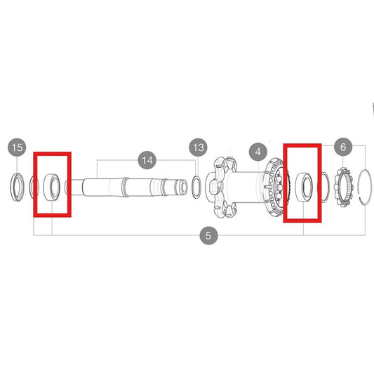 KIT BEARINGS MAVIC ID360 15X26X7 + 17X28X7