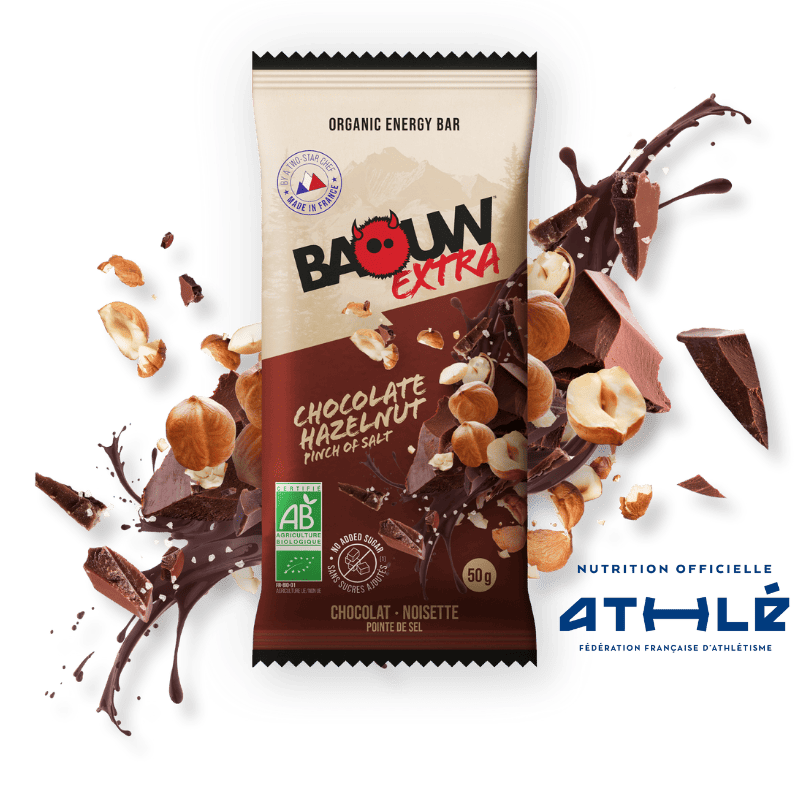 BAOUW ORGANIC EXTRA Chocolate-Hazelnut Energy Bar (50g)
