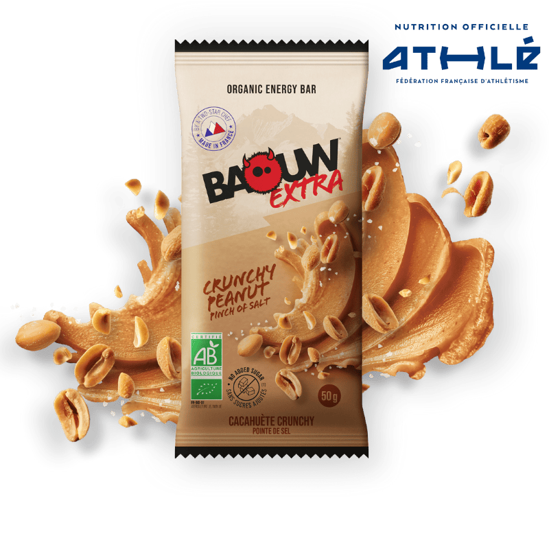 BAOUW ORGANIC EXTRA Crunchy Peanut Energy Bar (50g)