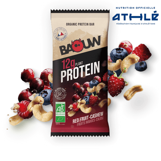BAOUW ORGANIC EXTRA Red Fruits/Cashew Protein Bar (50g)