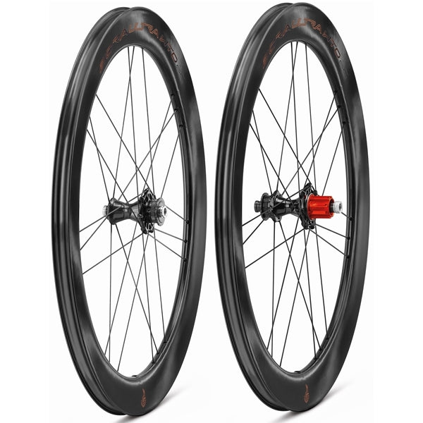 Pair of CAMPAGNOLO BORA ULTRA WTO 60 2WF C23 DISC Wheels with Tires (Center Lock)