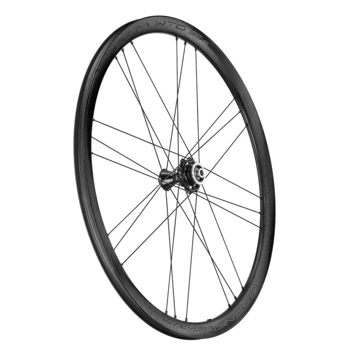 Front wheel CAMPAGNOLO BORA WTO 33 DISC DARK LABELà Tires (Center Lock)