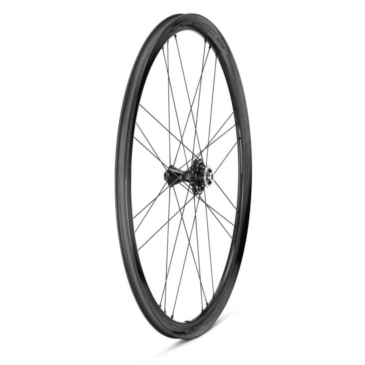 Front wheel CAMPAGNOLO BORA WTO 33 DISC DARK LABELà Tires (Center Lock)