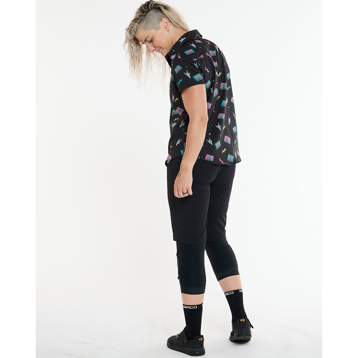 Technical shirt DHARCO TECH PARTY MIX TAPE Women's Black