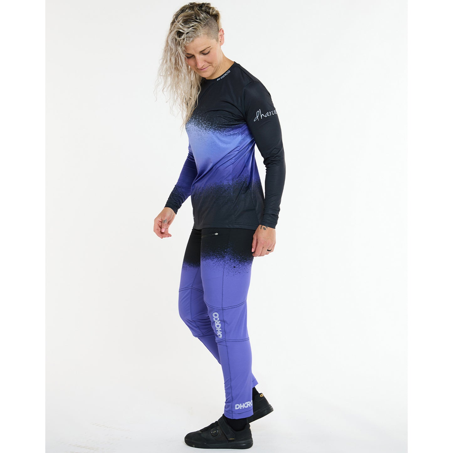DHARCO RACE ULTRA VIOLET Women's Long Sleeve Jersey Black/Purple