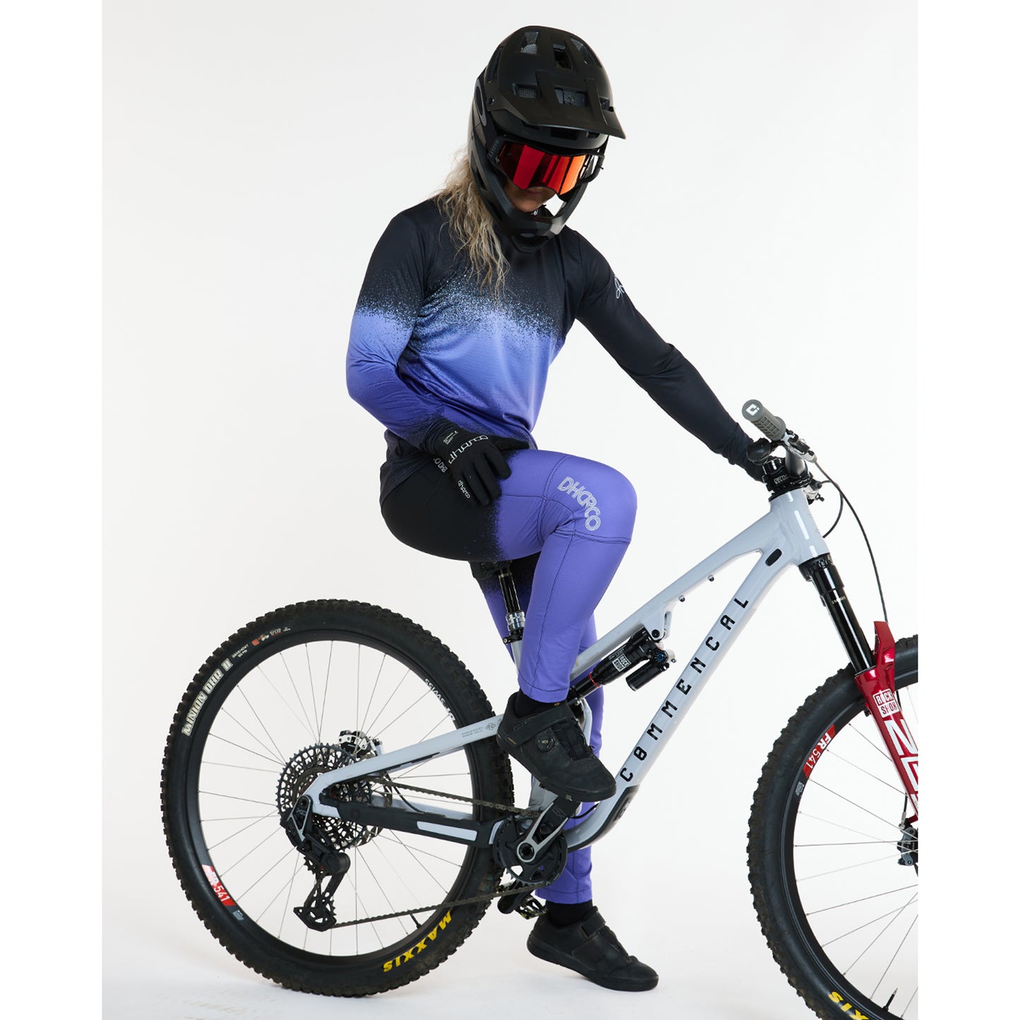 DHARCO RACE ULTRA VIOLET Women's Long Sleeve Jersey Black/Purple