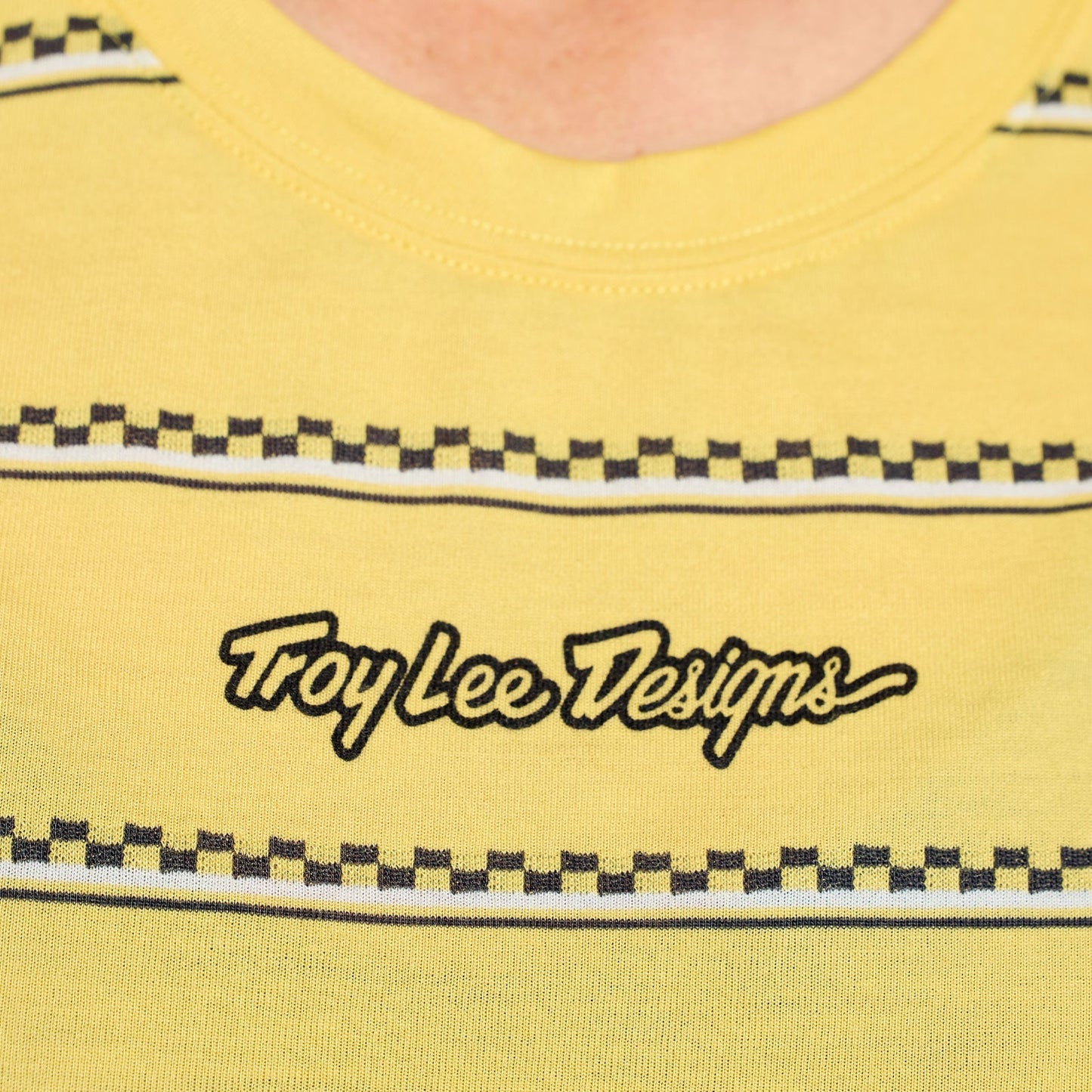 TROY LEE DESIGNS LILIUM RIDE CHECKED OUT Ladies Short Sleeve Jersey Yellow