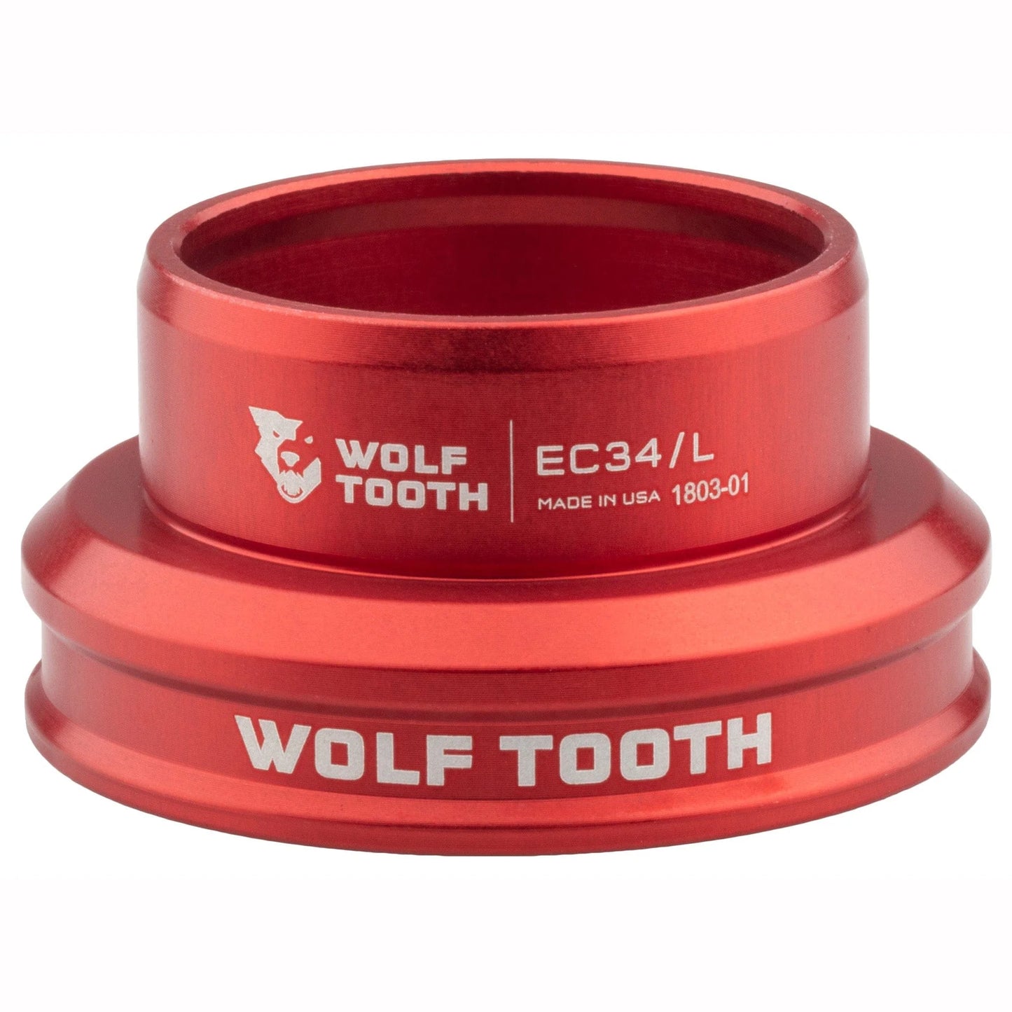 Low-Profile Cup for WOLF TOOTH PREMIUM 1"1/8 EC34 External Headset, Red