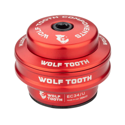 Tall Cup for WOLF TOOTH PERFORMANCE 1"1/8 EC34 External Headset, 16 mm Stack, Red