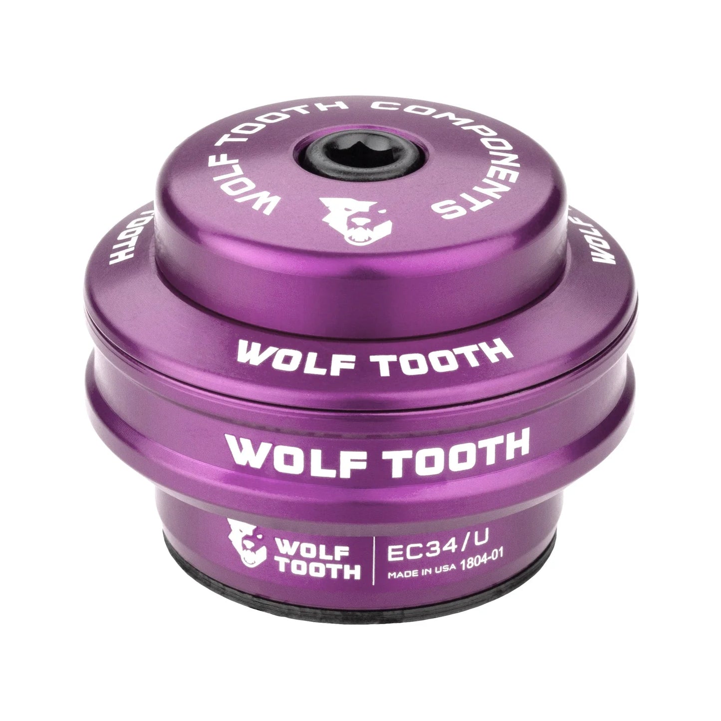 High-Profile Cup for WOLF TOOTH PREMIUM 1"1/8 EC34 External Headset, 16 mm Stack, Purple