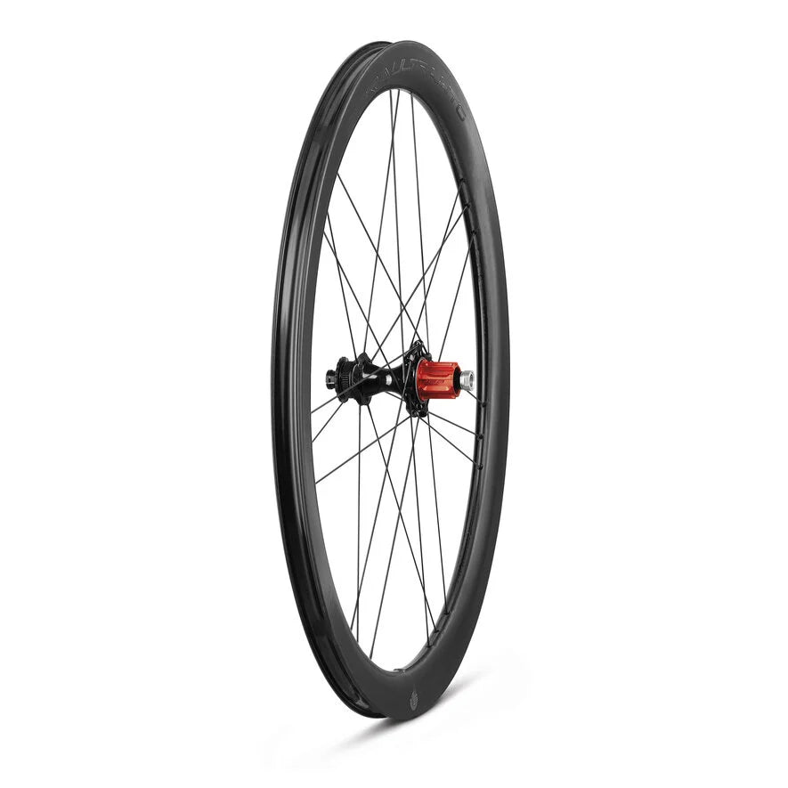 Pair of CAMPAGNOLO BORA ULTRA WTO 45 C23 DISC Tubeless Ready Wheels (Center Lock) Chrome