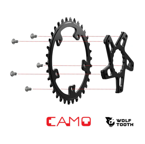 WOLF TOOTH CAMO M5 Sram crankset star Direct Mount Offset -5mm Black