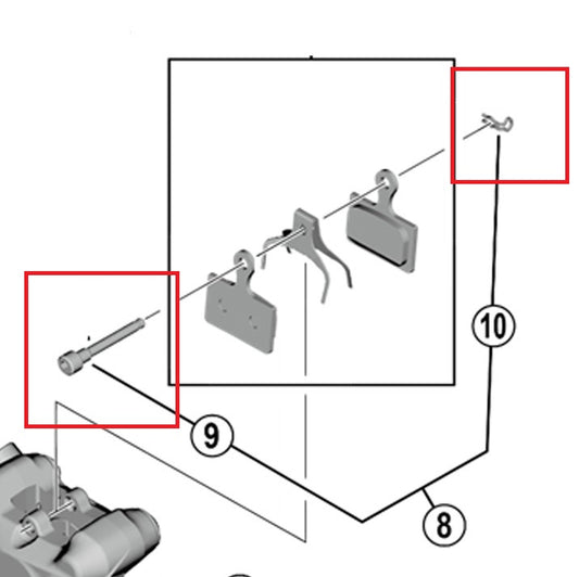 SHIMANO retaining pin and ring BR-RX820/RX410/R8170/M7100/M7110/R7170