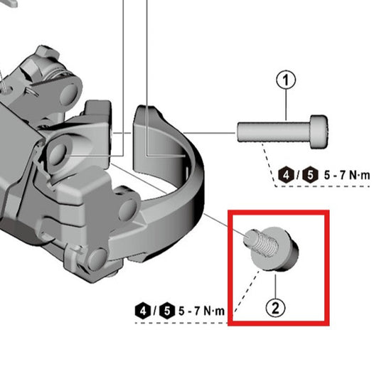 SHIMANO FD-U8010/U6010 cable fixing screw (M5x9.2)