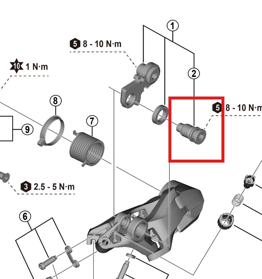 SHIMANO RD-R7000 Rear Derailleur Hanger Mounting Screw