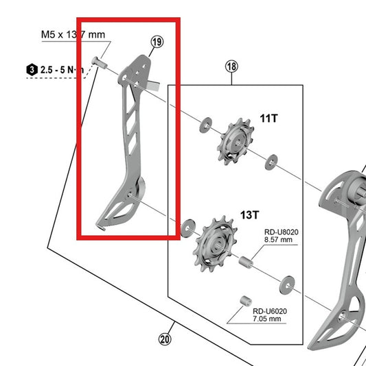 SGS SHIMANO U8020 Internal Clevis