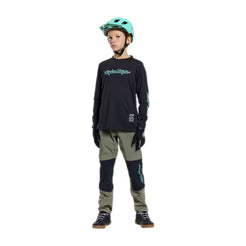 TROY LEE DESIGNS SKYLINE RIDE SIGNATURE Junior Long Sleeve Jersey Black/Green