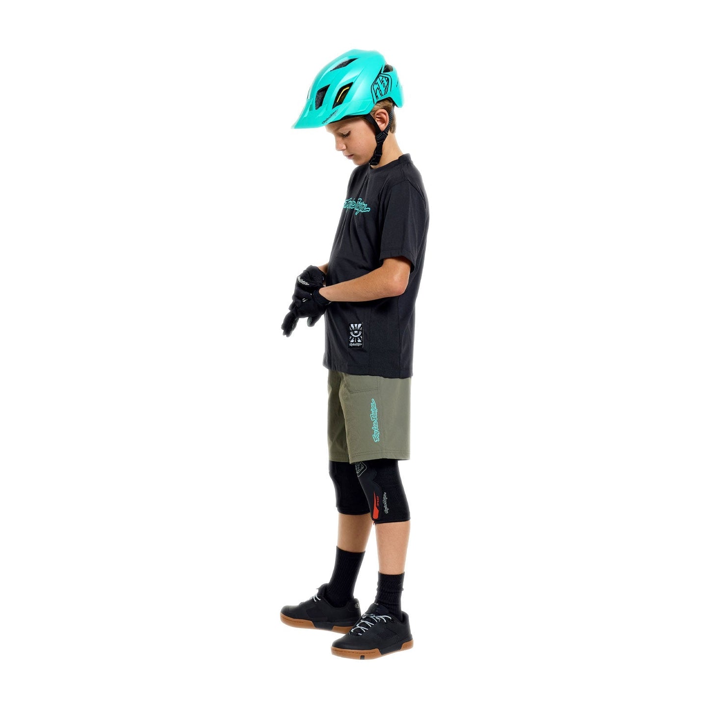 TROY LEE DESIGNS SKYLINE RIDE SIGNATURE Junior Short Sleeve Jersey Black/Turquoise