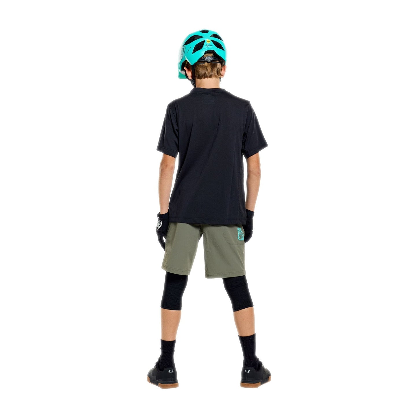 TROY LEE DESIGNS SKYLINE RIDE SIGNATURE Junior Short Sleeve Jersey Black/Turquoise