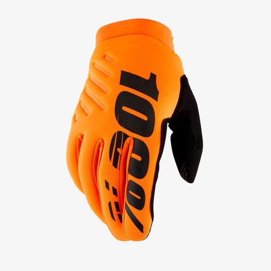 100% BRISKER Junior Gloves Orange/Black