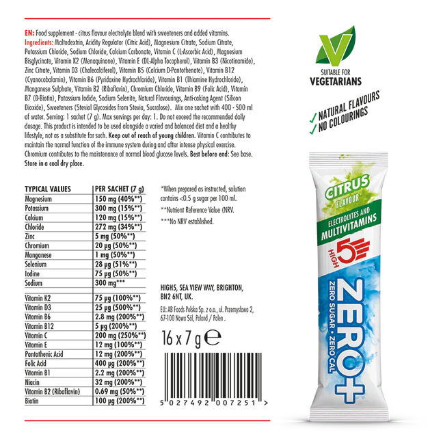 STICK D'HYDRATATION HIGH 5 ZERO+ Multivitamin (7g ) Lemon