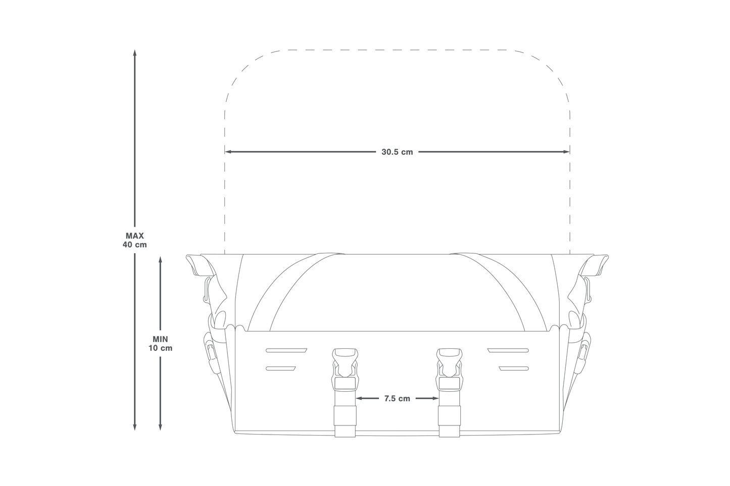 Handlebar bag APIDURA EXPEDITION FRONT RACK PACK 20 L Black