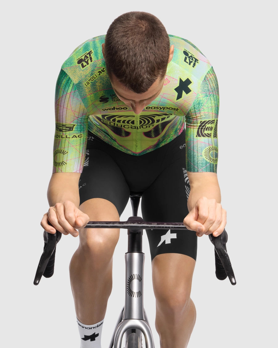 ASSOS EQUIPE RS S11 EDUCATION FIRST CLOSE ENCOUNTER Short Sleeve Jersey Green/Yellow