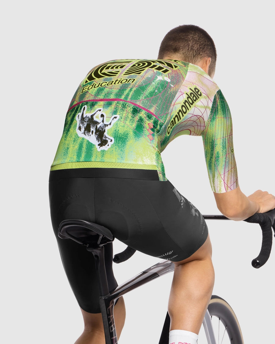 ASSOS EQUIPE RS S11 EDUCATION FIRST CLOSE ENCOUNTER Short Sleeve Jersey Green/Yellow