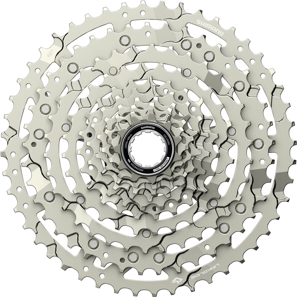 SHIMANO CUES CS-LG400 Linkglide 10-Speed Cassette - Polish Silver Edition