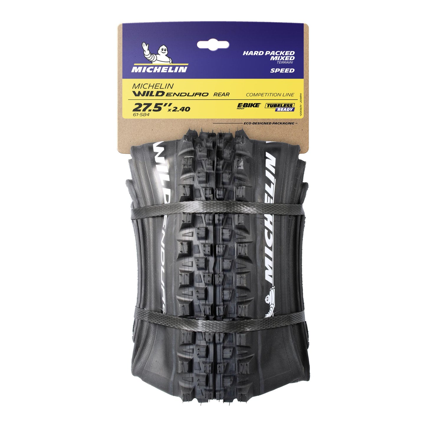 MICHELIN WILD ENDURO REAR Competition Line 27.5x2.40 GUM-X Tubeless Ready Soft tire