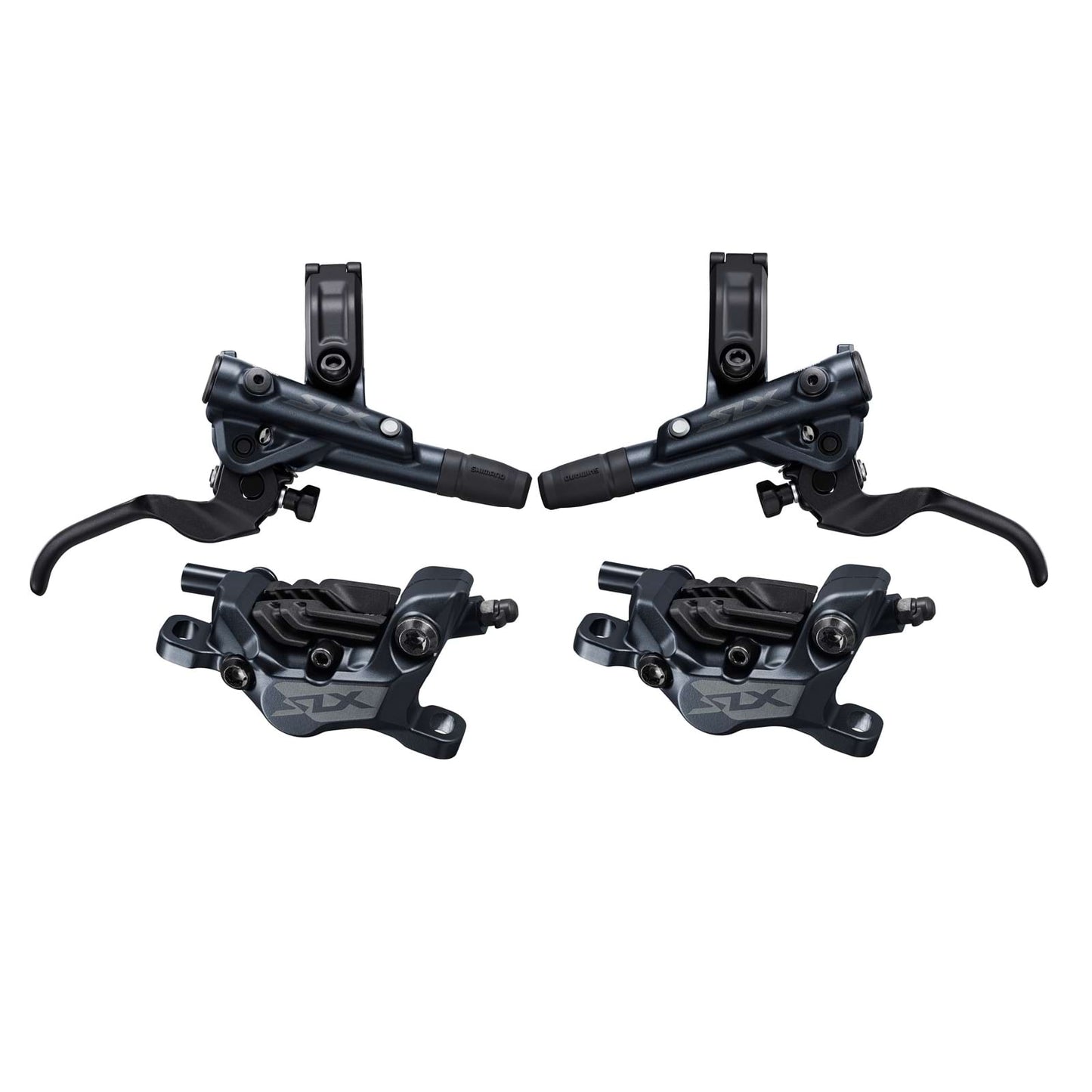 Pair of SHIMANO SLX M7120 4 Piston J-KIT Discless Ventilated Brakes