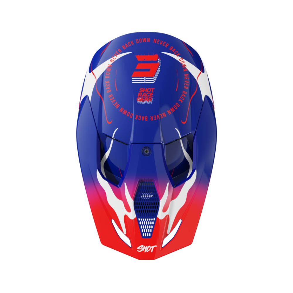 Casque BMX SHOT FURIOUS Junior Beast Blue Red Glossy