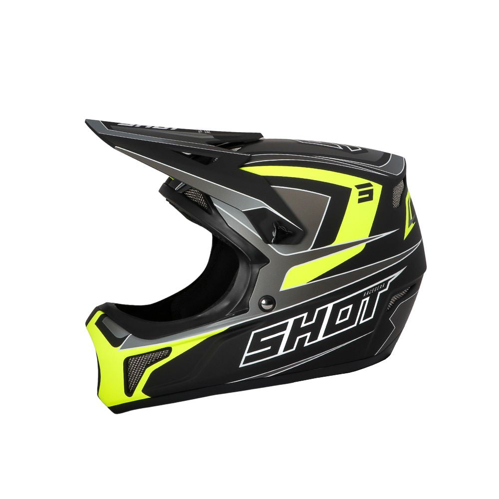 SHOT ROGUE Level BMX Helmet Black Neon Yellow Matt
