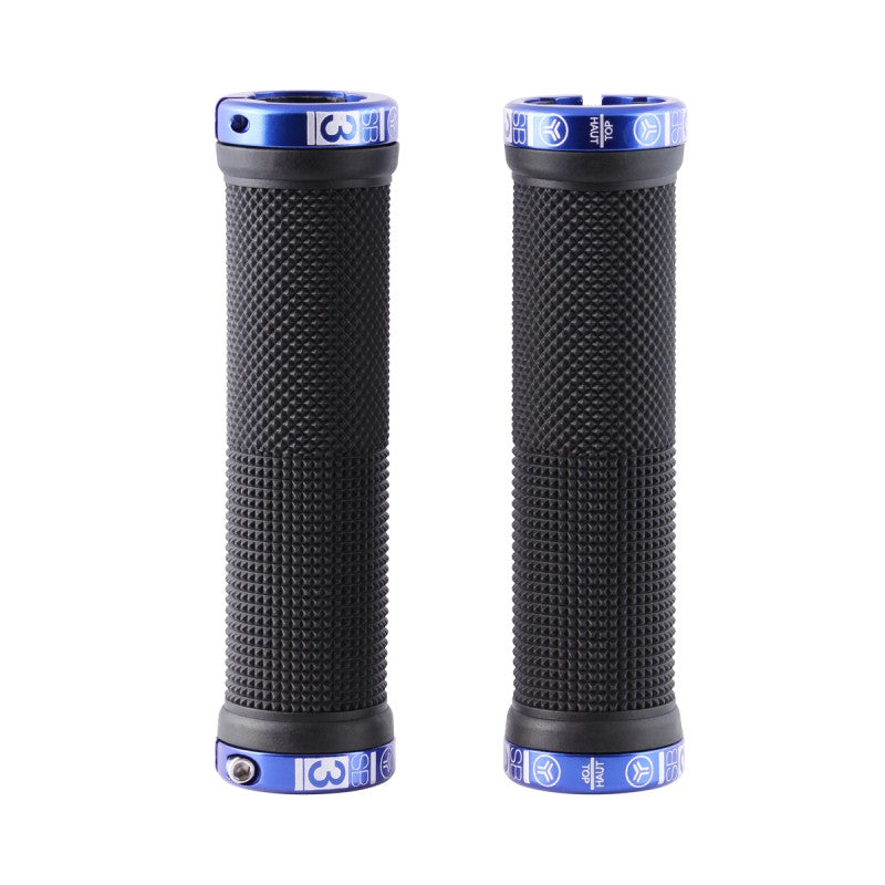 SB3 KHEOPS Lock-On 129 mm Black/Blue Grips