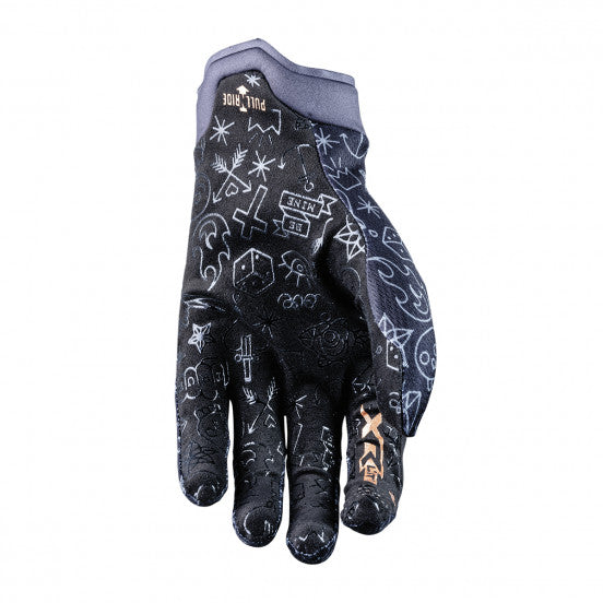 FIVE XR-LITE TATTOO Gloves, Black/Gold