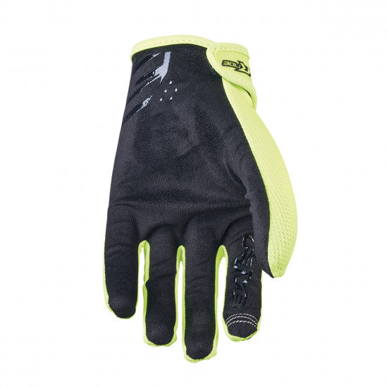 FIVE XR-RIDE Split Gloves, Black/Neon Yellow