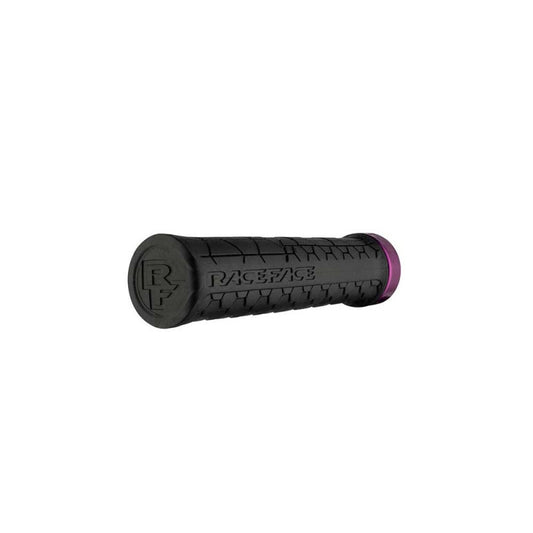 RACE FACE GETTA One Lock 135mm Handlebar Grips, Black/Purple