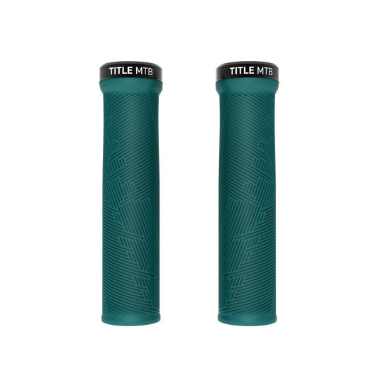Title MTB FORM Lock-On Turquoise Grips - pair front view
