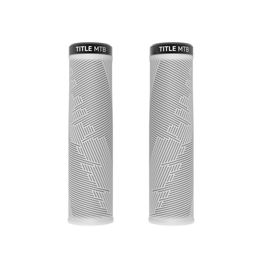 Title MTB FORM Lock-On XL White Grips - pair front view