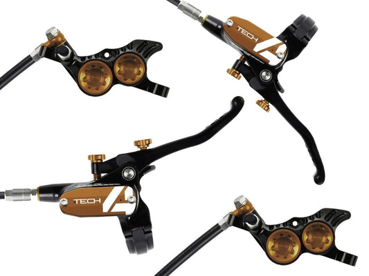 Pair of Hope Tech 4 E4 Black / Bronze brakes