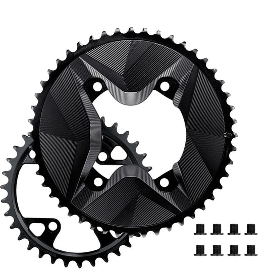 ALUGEAR AERO 110 BCD 12-Speed Chainring Set for Shimano GRX Black