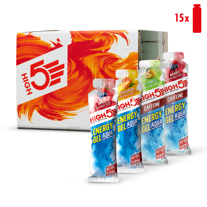 HIGH5 ENERGY GEL Aqua Pack (15x 66g) Mix Flavors