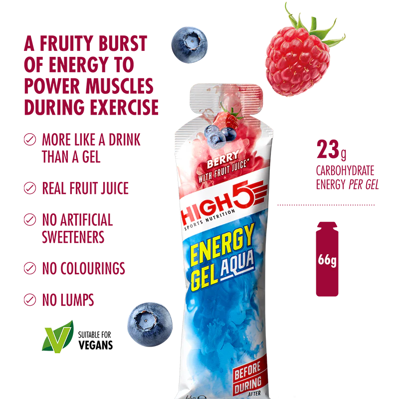 HIGH5 ENERGY GEL Aqua Pack (15x 66g) Mix Flavors