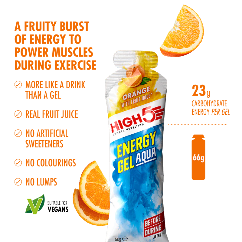 HIGH5 ENERGY GEL Aqua Pack (15x 66g) Mix Flavors