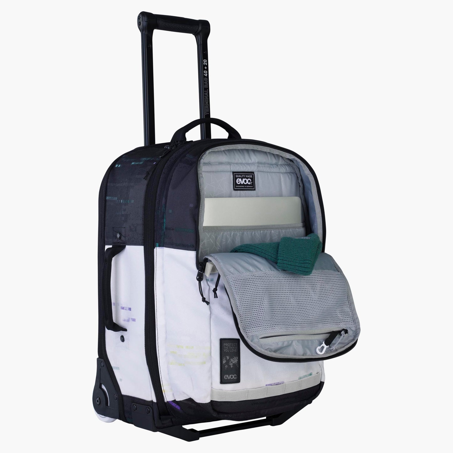 EVOC Trolley suitcase 40L +20L Black/white