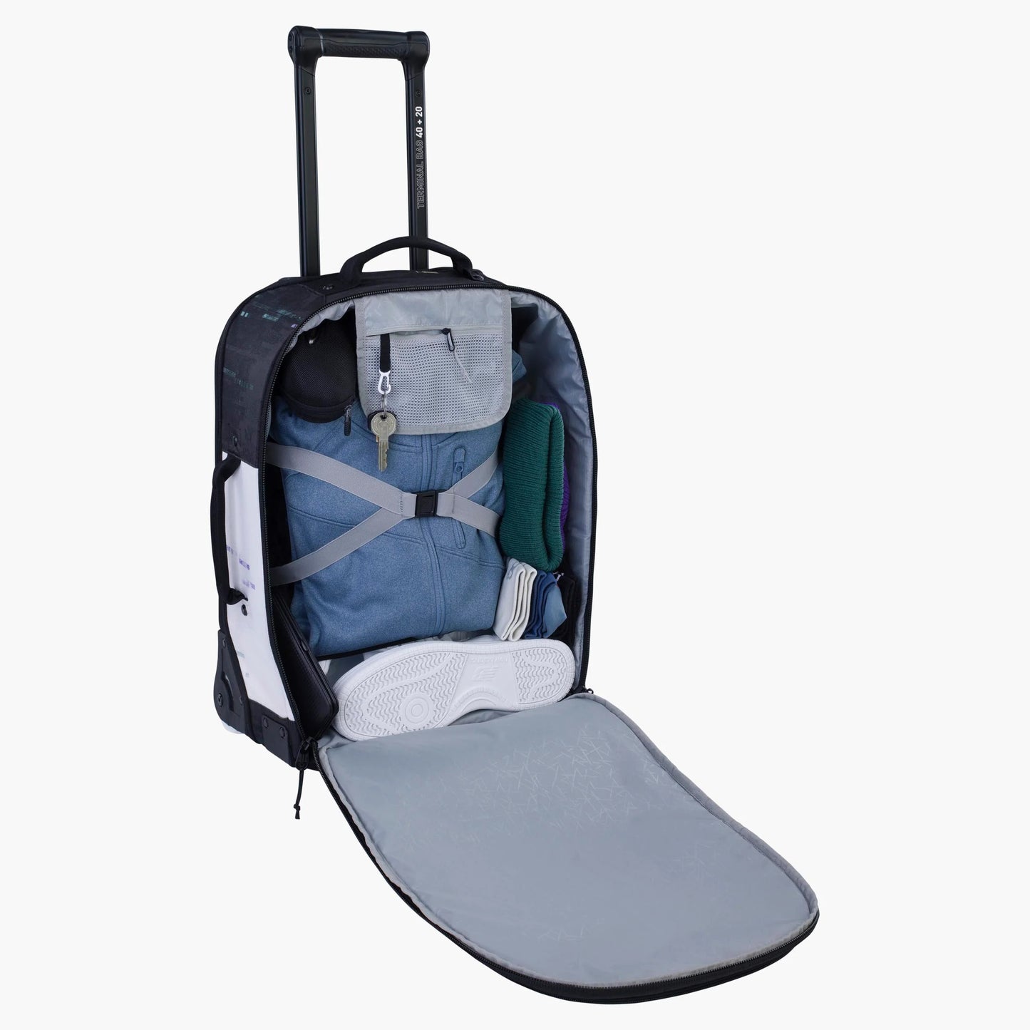 EVOC Trolley suitcase 40L +20L Black/white