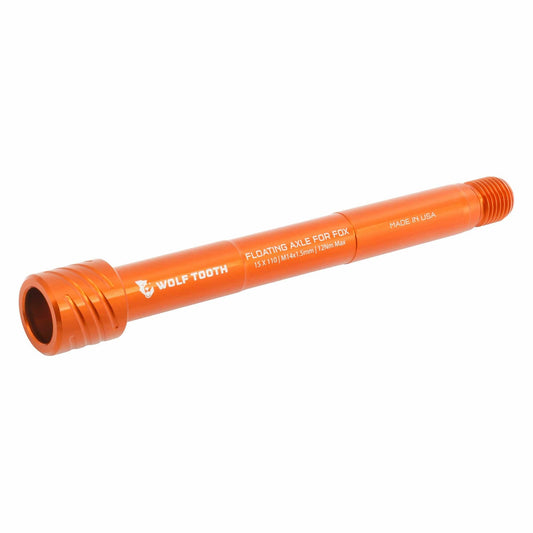 WOLF TOOTH Front Wheel Axle for FOX 36/38 Forks 15x110 mm Boost Orange
