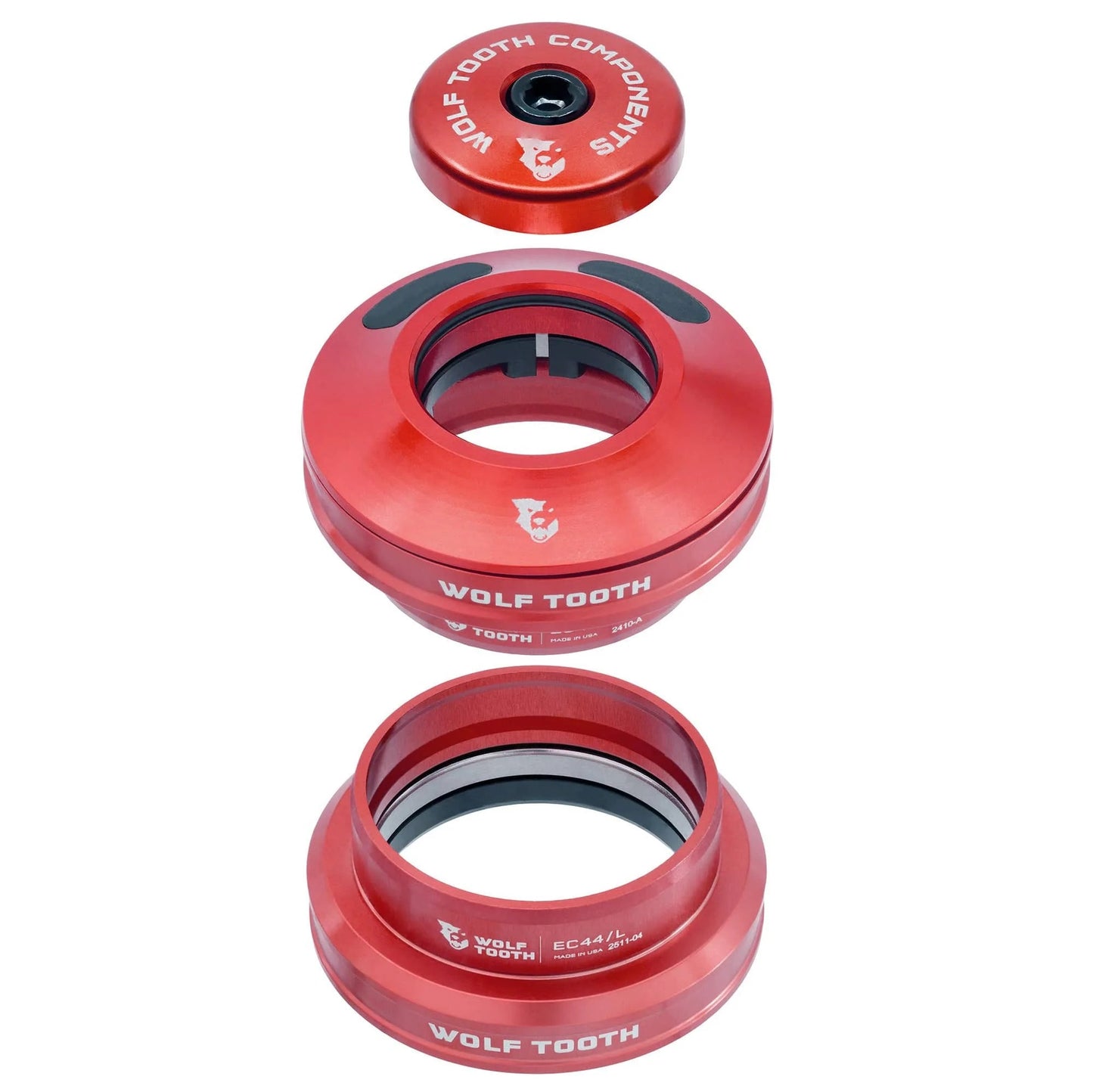 WOLF TOOTH EC44 Semi-Integrated Headset Red